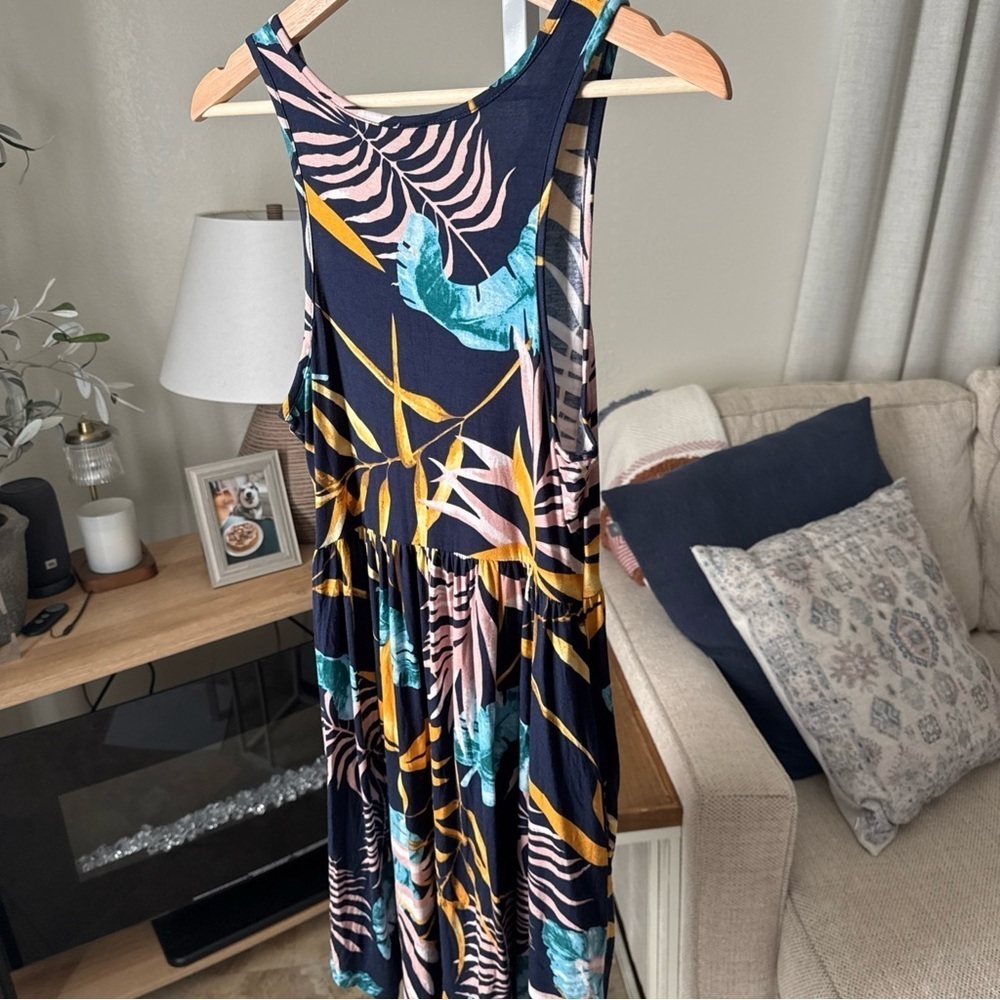 HiMONE Women’s Blue Tropical Tank Dress Size S NWT - Picture 7 of 8